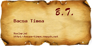 Bacsa Tímea névjegykártya