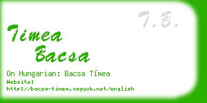 timea bacsa business card